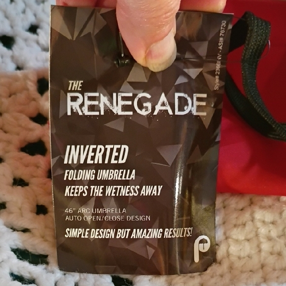 Red Compact Umbrella - Picture 5 of 8